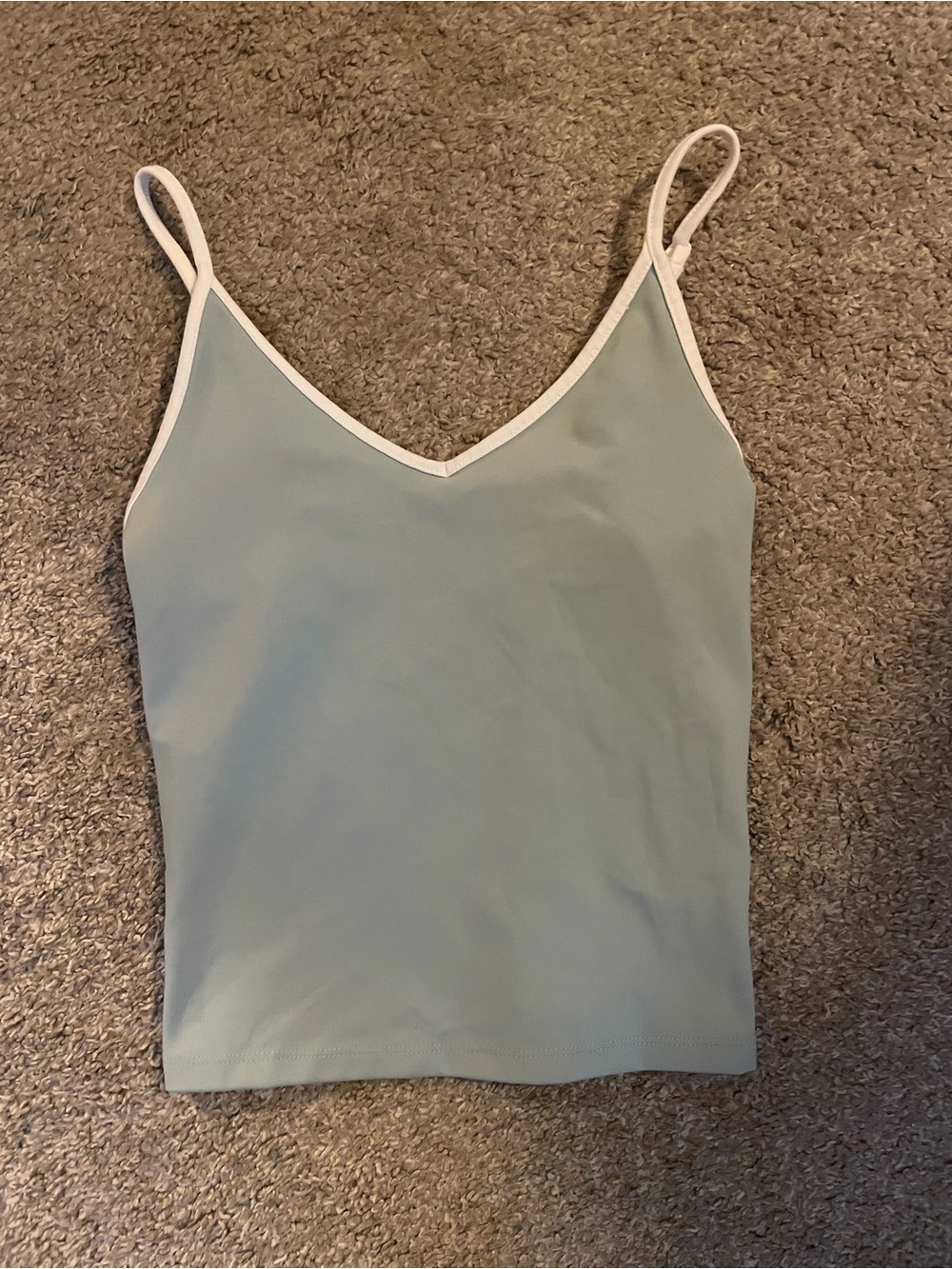 wild fable Sage Green V-Neck Cami with White Trim